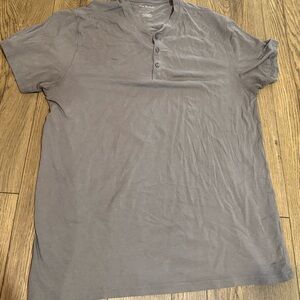 Men's Gray Henley Shirt